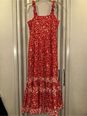 Red Floral Maxi Sundress